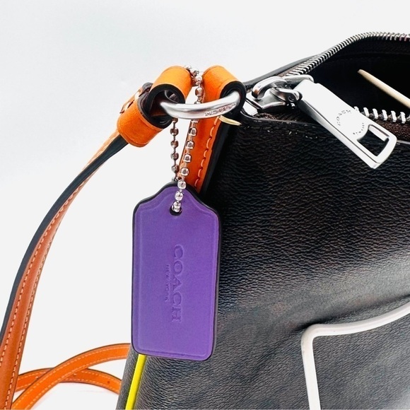 Coach Mini Rowan File Bag In Colorblock Signature Canvas Crossbody Bag - Picture 10 of 12